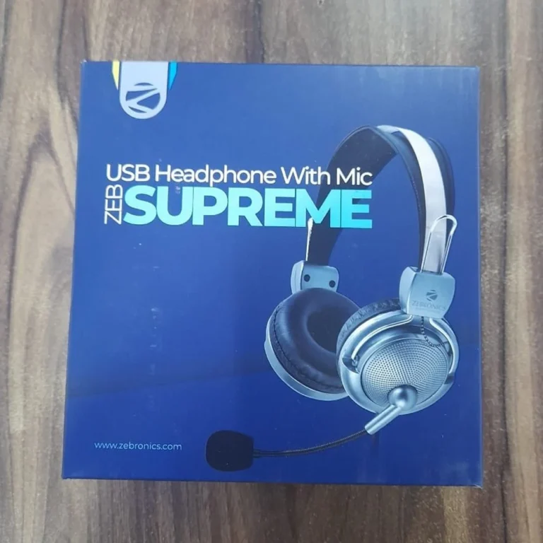 USB wired headphone Zeb-Supreme that comes with an adjustable headband